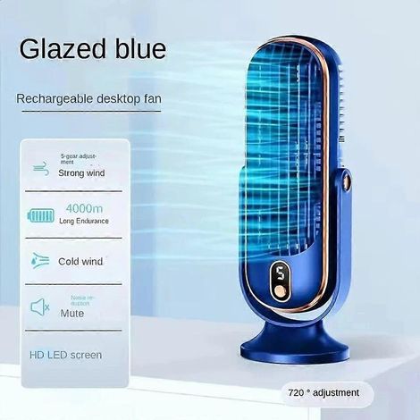 Ventilador de escritorio USB portátil, mini ventilador personal de refrigeración con ángulo ajustable para el hogar, la oficina, el dormitorio y los viajes. (1/5)