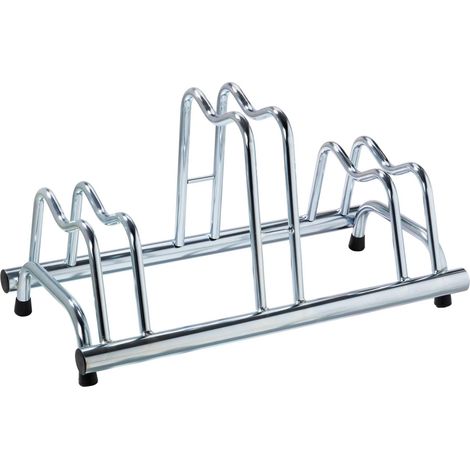 ANDRYS - Rastrelliera Portabici a Pavimento da Esterni e Interni con Tappi in PVC Nero, in Acciaio Zincato a Freddo, Colore Tropical Oro, 77 x 42 x 42 cm, 3 Posti - Colore: Argento - Posti: 3 - Finitu