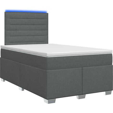 Maison Exclusive - Letto box spring con materasso Grigio Scuro 120 x 190 cm (1/5)