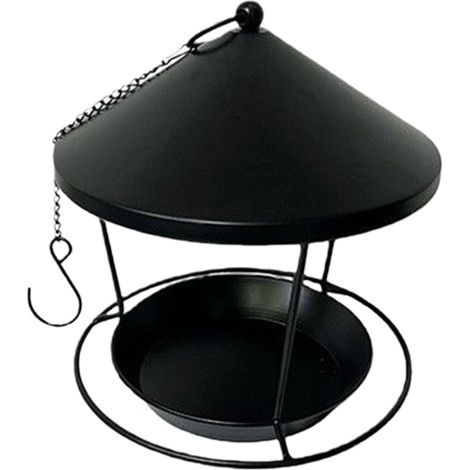Metal roof bird feeder – Metal bird feeder, wild bird feeder, wall-mounted hanging feeder – Weatherproof tray – Garden water station, fence (1/5)