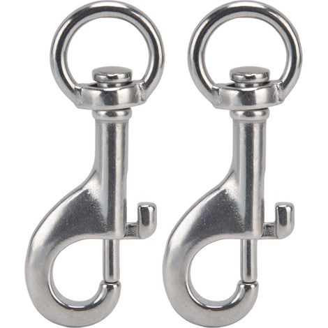 2 Pièces Crochet Tournant en Acier Inoxydable 316 Marine pour Plongée et Nautisme, 87mm