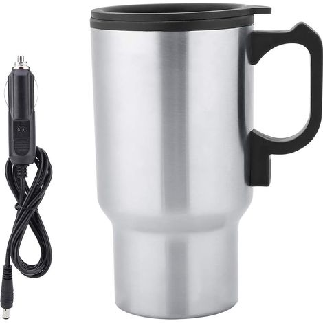 450 ML 12 V Voiture Chauffe-Eau Électrique Portable en Acier Inoxydable Bouilloires Rapide pour Thé Café Lait avec Prise Allume-Cigare pour Voyage Pique-Nique Camping Pêche (1/5)