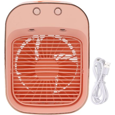 Ventilador de Mesa con Humidificador, 5 Velocidades Silencioso 25dB, Tanque 180ml y Doble Boquilla – Ideal para Oficina y Viajes (1/5)