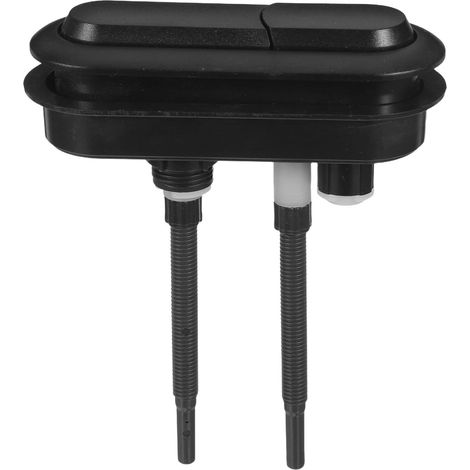 Bouton Poussoir Wc Noir Double Pression, Acier Inoxydable (1/5)