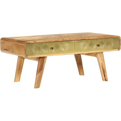 Table basse Bois de manguier massif 90x50x40 cm vidaXL (1/5)