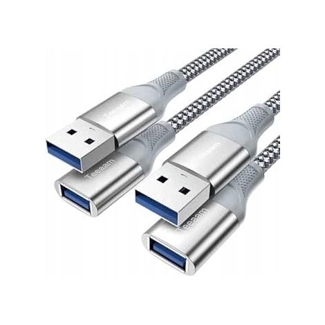 Cable USB 3.0 Teeaam de 2 m + 3 m con conectores macho-hembra de aluminio. (1/2)
