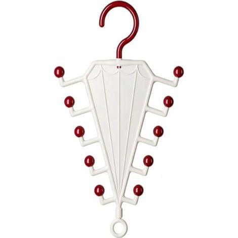 Irovami Étagère murale de rangement multifonctionnelle pour vêtements, chapeaux, foulards et élastiques à cheveux — Blanc (1 pièce) (1/5)