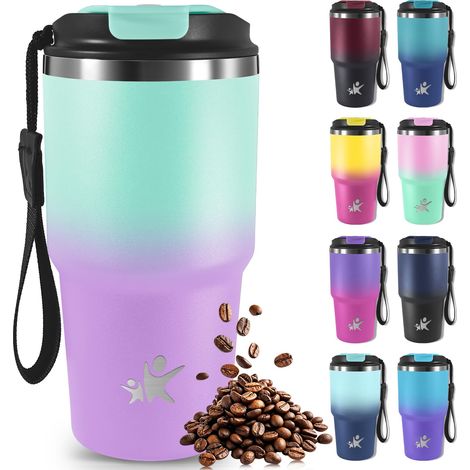 Mug Isotherme- 20oz- Tasse Isotherme, Acier Inoxydable à Double Paroi, Tasse Thermo Café, Froid Pendant 4 Heures, Glacé Pendant 8 Heures, Thermique pour Boissons Chaudes ou Glacées (1/5)
