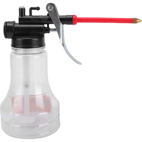 Bidon à huile transparent 350 ml en PET avec pompe manuelle pour entretien mécanique et domestique (1/5)