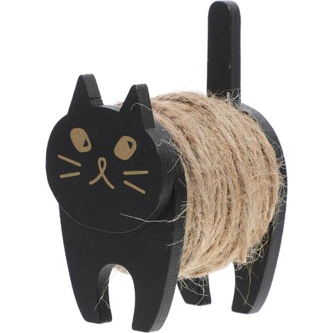 Neuartiger Seilorganizer in Katzenform Kreativer Nähgarnhalter für Schreibtischdekoration Schwarz 1 Satz zum Organisieren von Kabeln und Datenleitungen (1/5)