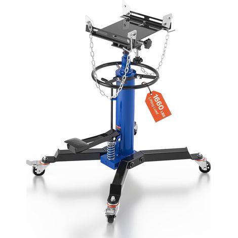VEVOR Verin de Fosse Hydraulique Capacite de Levage 750 kg, Cric de Transmission Telescopique, avec Roue Pivotante a 360°, Hauteur de Levage 88-176 cm, pour Soulever Boite de Vitesse, Garage Atelier (1/5)