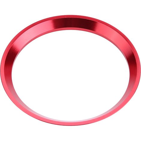 Keenso Lenkradring für Autos, Mittelzierrahmen-Dekorationsring aus Aluminiumlegierung für das Lenkrad (Rot).