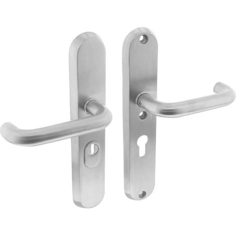 Quincaillerie de porte dérobée Aurano protection anti-traction ovale PC 55mm acier inoxydable - 0035.378529 (1/2)
