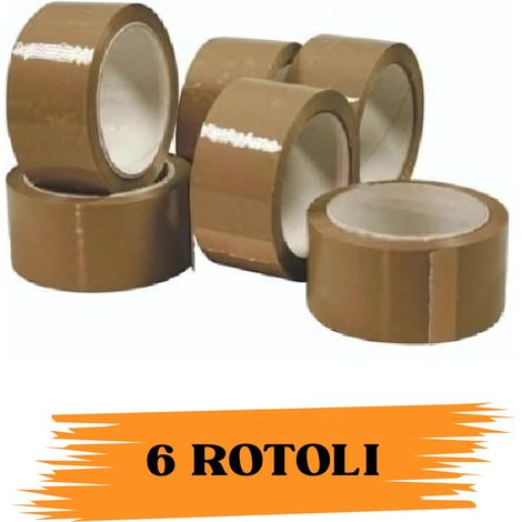 Nastro Adesivo Imballaggio Colorato Avana S. 48mmx66m 6 Rotoli Scotch EcoPrice®