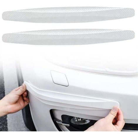 Pare-Chocs Voiture Bandes, Bande de Caoutchouc de Pare-Chocs, Protecteur de Pare-Chocs, Caoutchouc Anti-Collision, Bandes de Caoutchouc Anti-Collision, Anticollision Pare-Chocs (Blanc) (1/4)