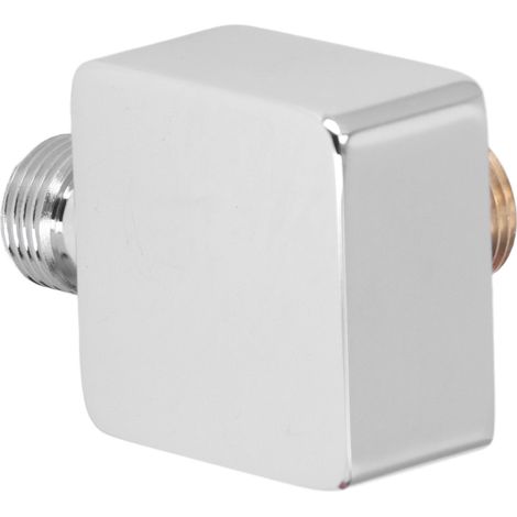 G1/2-Winkelstück aus Vollkupfer mit Vierkantwand, 4/4-Universaladapter (Außen-/Innengewinde) für Dusche und Schlauch (1/5)