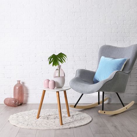 Fauteuil - HOME DECO FACTORY - Helsinki - Bascule - Confort - Gris (1/5)