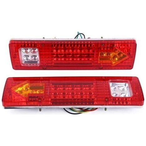 kit Feux Remorque Led, Lot de 2 feux arrière 19 LED pour voiture, camion, remorque, van - Étanche 12 V