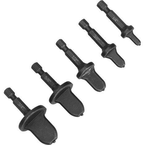 Forets à évaser, outil d'évasement pour tuyaux en cuivre à tige hexagonale de 1/4 po, kit d'extension pour tuyaux évasés, pour installation de climatiseurs (1/4)