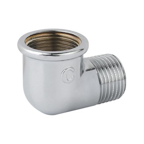 Gomito mf ottone cromo  3/8CAVAL