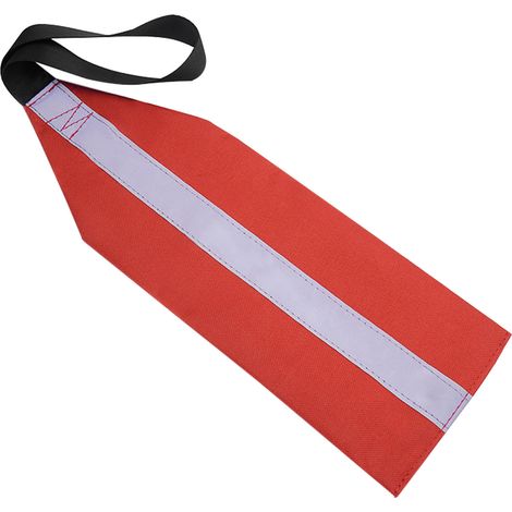 Drapeau de remorquage de kayak, drapeau d'avertissement réfléchissant kayak, drapeau de remorquage réfléchissant rouge pratique pour accessoires de sécurité kayak canoë Pacienjo (1/5)