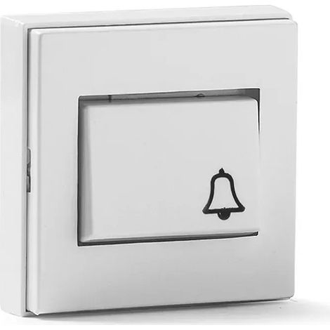 Pulsador timbre superficie 10A 250V  Blanco (1/6)
