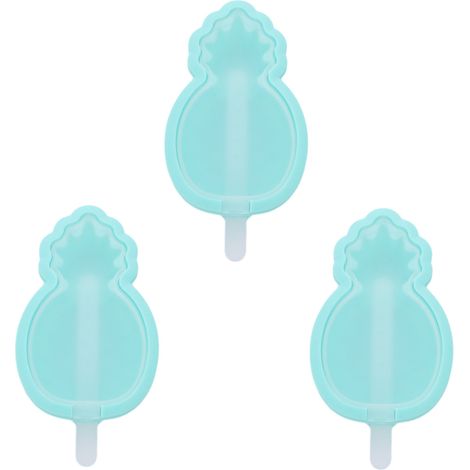 3 moules à glace en silicone forme d'ananas, 20 cm x 8 cm, sans BPA, idéal pour jus, yaourt, gelée et bombes chocolat (1/5)