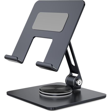 360°-Tablet-Ständer, Tischständer aus Kohlenstoffstahl, faltbarer Handyständer aus Metall (1/5)