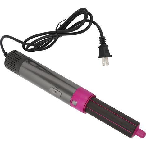 Ensemble sèche-cheveux électrique 5 en 1, brosse chauffante rouge rose pour lisser et coiffer, prise américaine 110 V (1/5)