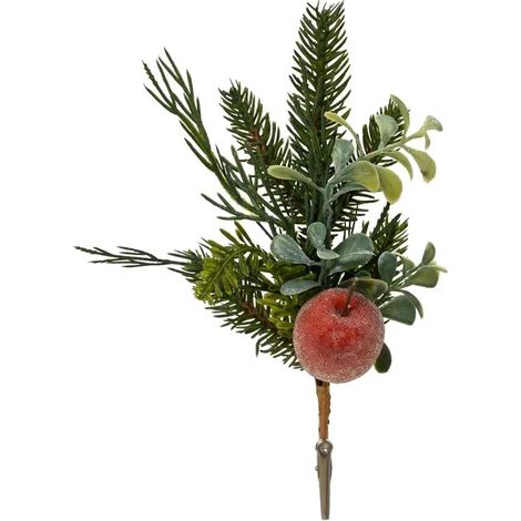 Rametto decorativo con clip e mela 7 × H21 cm (1/3)