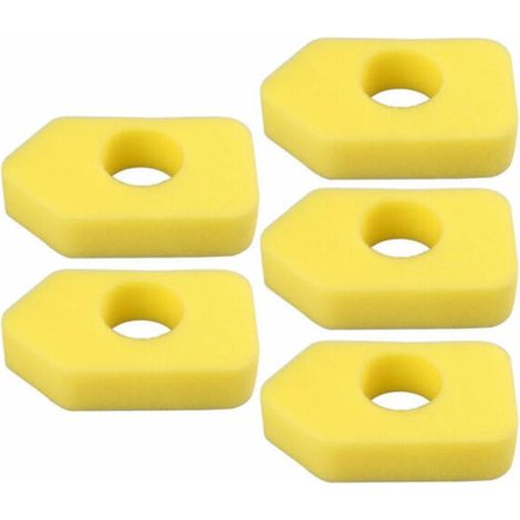 Dix pièces de rechange pour équipement, filtres à air pour tondeuse à gazon avec mousse jaune, modèle 698369. (1/5)