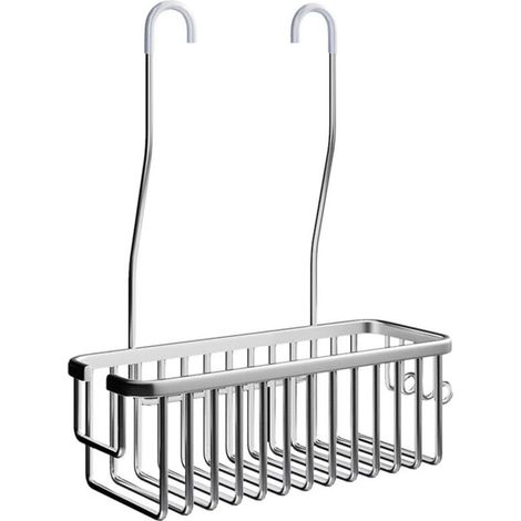 Étagère de douche suspendue, rangement multifonction en aluminium pour salle de bain, étagère pour shampoing, argentée (1/5)