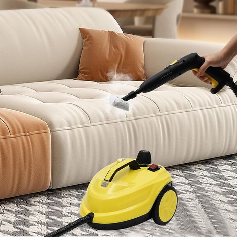 1.8L Mehrzweckdampfreiniger Handdampfreiniger für alle 19 Zubehörteile Tragbare Dampfreiniger Handgerät mit 5 Bürstenköpfen Hochdruckdampfreiniger (1/5)