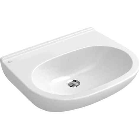 O.novo, Lavabi sospesi, 550 x 450 mm, Ovale, senza foro rubinetto, senza troppopieno, I modelli senza troppopieno devono essere dotati di piletta non chiudibile, Porcellana sanitaria (1/2)