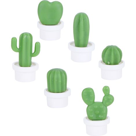 6 pièces aimants frigo magnétiques succulentes mignonnes déco maison autocollants réfrigérateur (1/5)