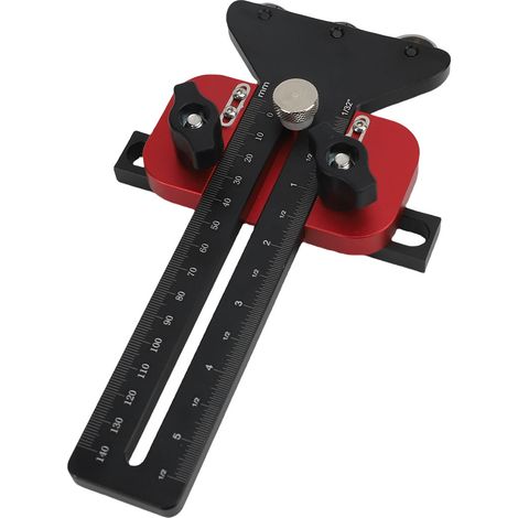 Gabarit de coupe à 3 poulies pour scie circulaire sur table, guide de coupe pour le travail du bois, rainure en U 3/8 x 3/4 po et rainure en T 1/4 x 3/8 po (1/5)