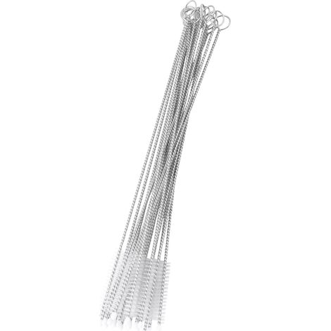 Lot de 20 biberons en acier inoxydable avec paille et goupillon de nettoyage. (1/5)