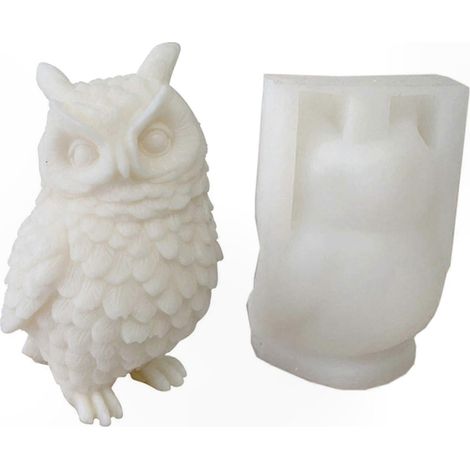 3D-Silikonform in Eulenform zur Herstellung von DIY-Kerzen, Seifen, Bonbons und Pralinen – Kreatives Formenset für selbstgemachte Gastgeschenke auf Geburtstagsfeiern (1/5)