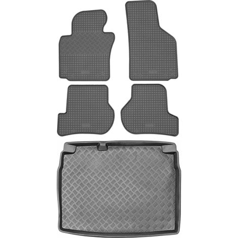 Ensemble de tapis de sol en caoutchouc pour Volkswagen Golf V Hatchback (2003-2009) + tapis de coffre (1/5)