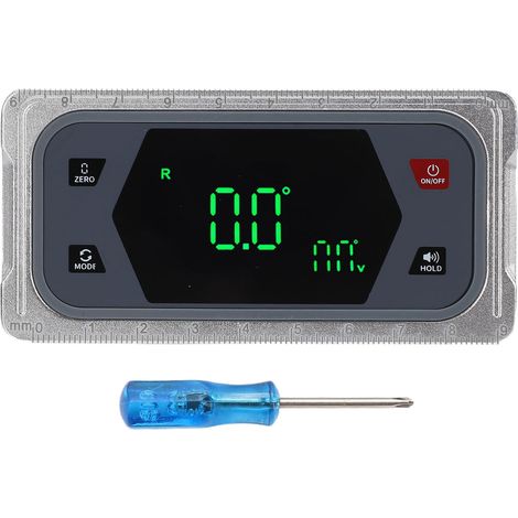 Inclinomètre numérique à écran tactile, inclinomètre électronique, détecteur d'angle à double axe avec Buzzer en alliage d'aluminium (1/5)
