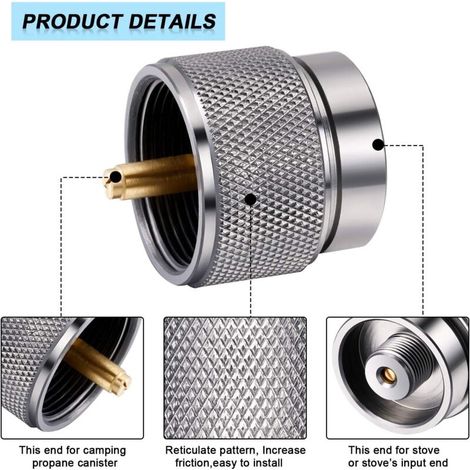 pièces adaptateur de réchaud de camping 1 lb Propane petit réservoir entrée sortie cylindre extérieur adaptateur de bidon GPL (1/3)