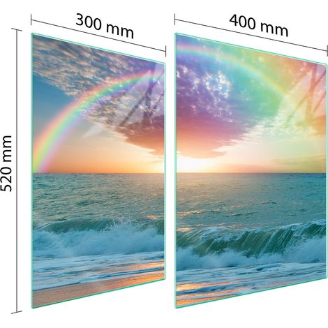 PLAQUE DE PROTECTION EN VERRE POUR POÊLE 70x52 SEA (1/5)