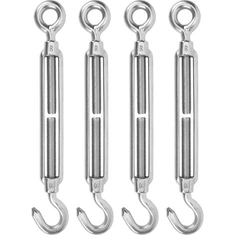 4 tendeurs M10 en acier inoxydable, vis de gréement, tendeur à mâchoires fermées, outil pour bateau