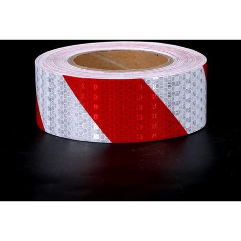 1 Ruban adhésif réfléchissant, 5 cm x 25 m, signalisation routière, PVC résistant, péages et parkings (1/5)
