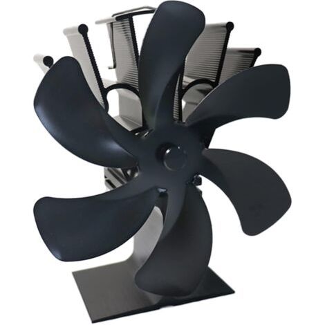 Quiet 6-blade fan for wood, gas, pellet and fireplace stoves, switch-on temperature 50 °C / 122 °F--DTEKGAZ