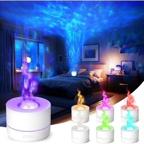 Ecleanfy - Diffuseur d'arômes, diffuseur de parfum, projecteur de ciel étoilé en couleur, convient aux chambres, salons et bureaux.