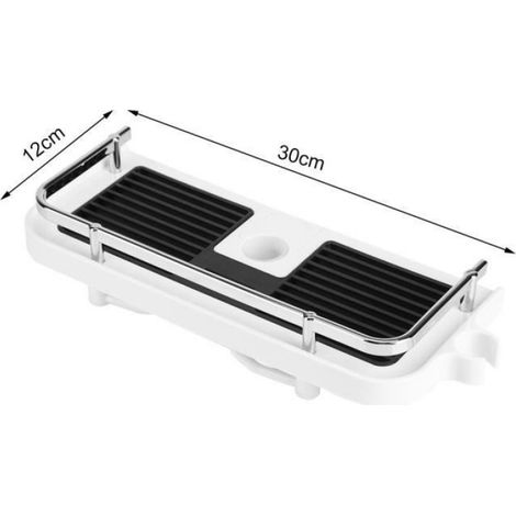 Étagère de douche à suspendre - Blanc - ABS - Chromage (1/4)