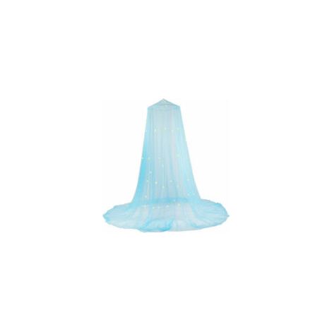 Luxuriöses Himmelbett mit Moskitonetz und im Dunkeln leuchtenden Sternen, universelles Hängematten-Moskitonetz, Blau - Blau
