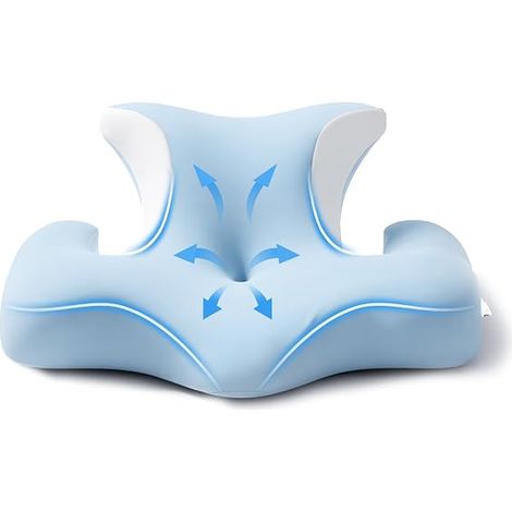 Oreiller Mémoire de Forme pour Dormeurs Latéraux – Oreiller Ergonomique Cervical pour la Nuque, Cavités pour Les Oreilles, Mousse à Rebond Lent, Housse Amovible et Lavable (1/5)