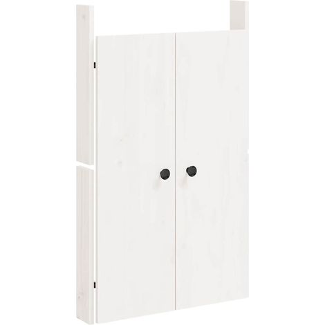 Outdoor Kitchen Doors MEPPEL White 50x9x82 cm Solid Wood Pine vidaXL